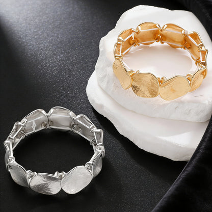 Folds Bracelet For Women In Elegant Golden Color