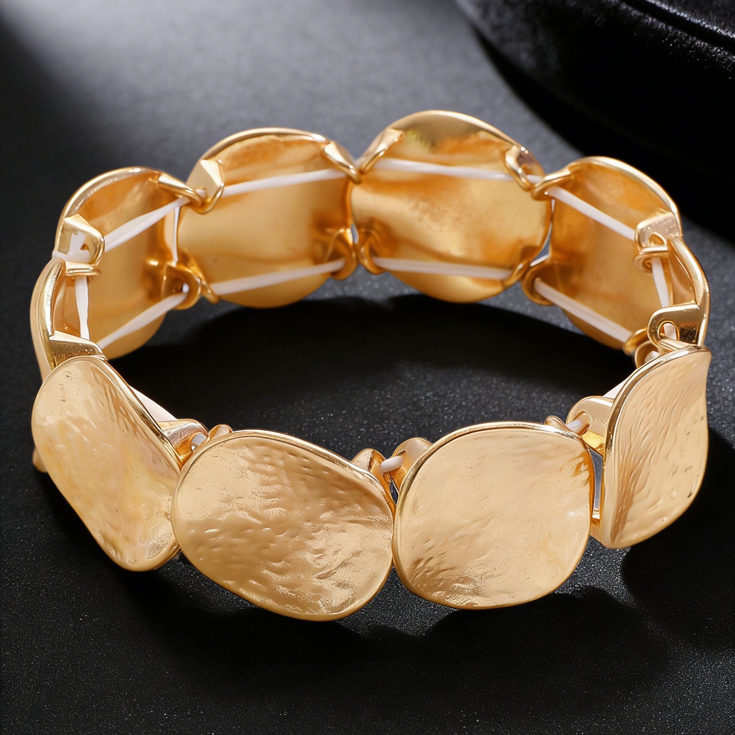 Folds Bracelet For Women In Elegant Golden Color