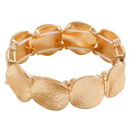 Folds Bracelet For Women In Elegant Golden Color