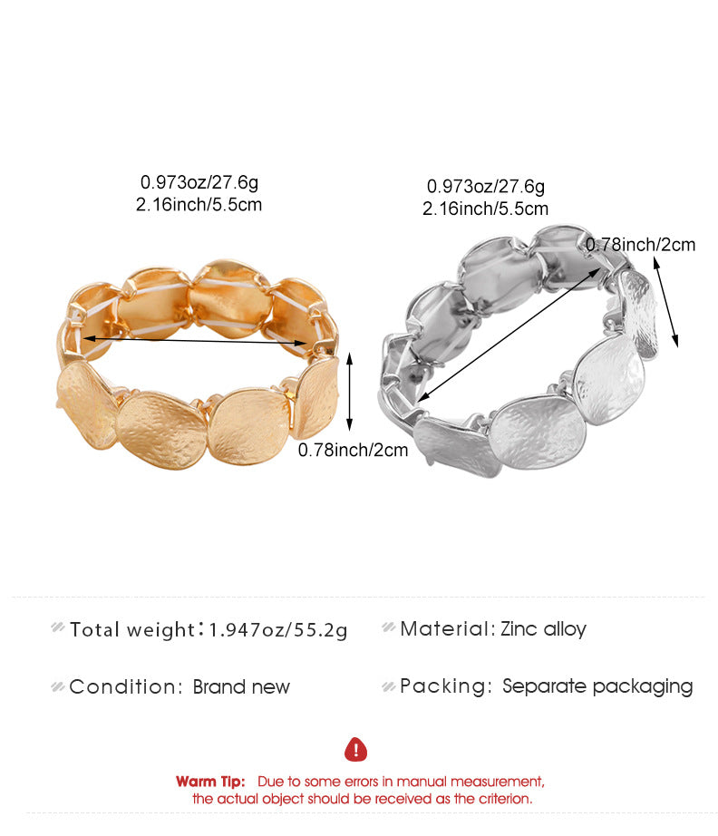 Folds Bracelet For Women In Elegant Golden Color
