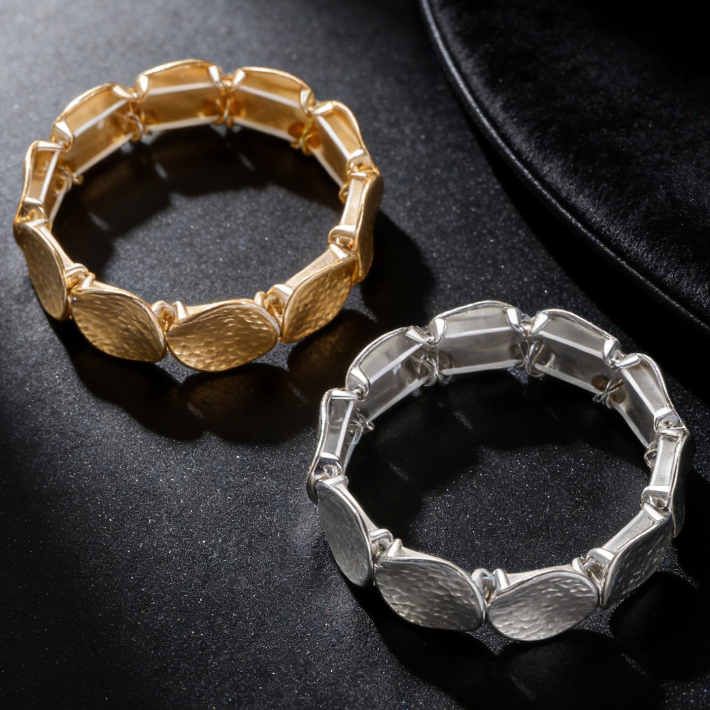 Folds Bracelet For Women In Elegant Golden Color