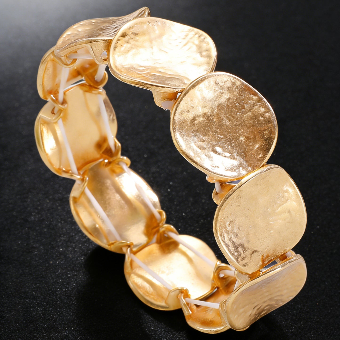 Folds Bracelet For Women In Elegant Golden Color