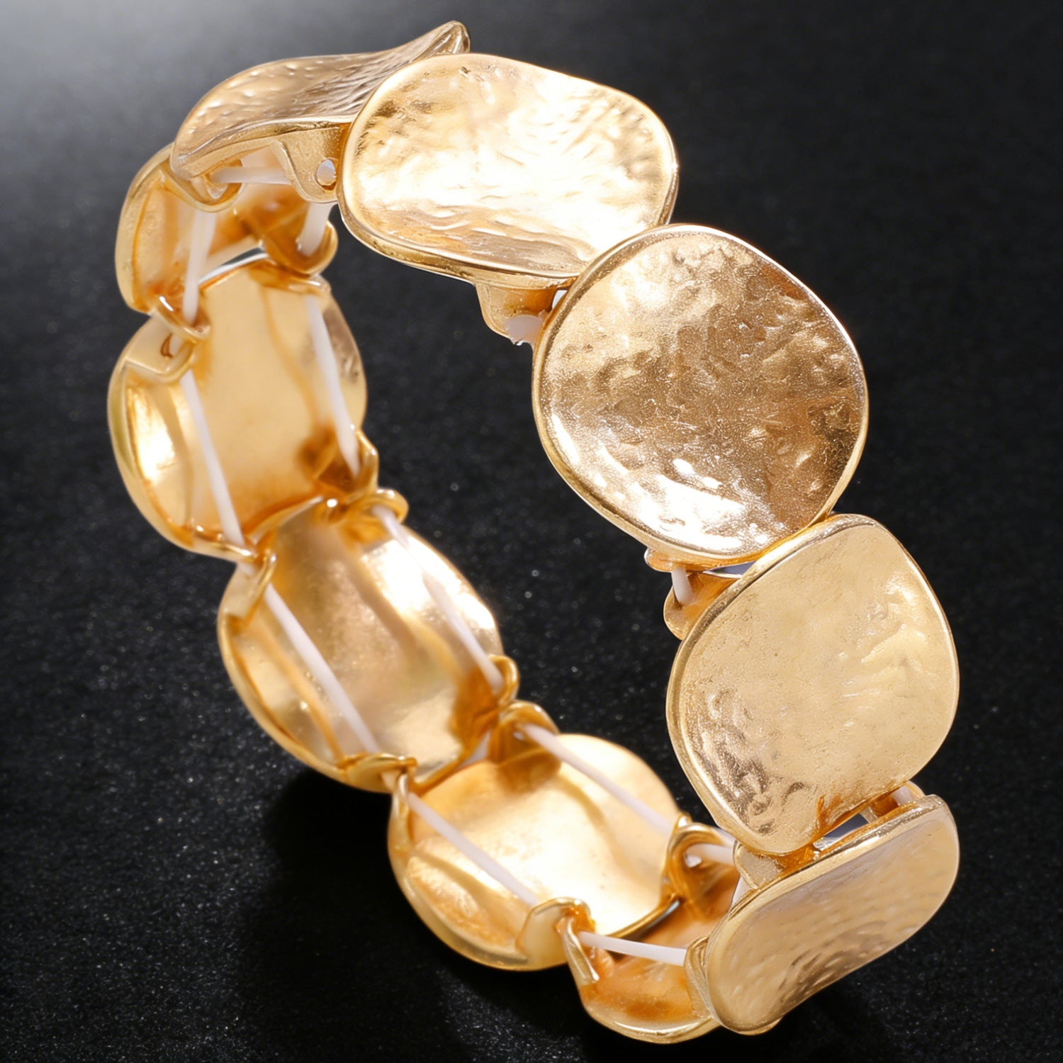 Folds Bracelet For Women In Elegant Golden Color