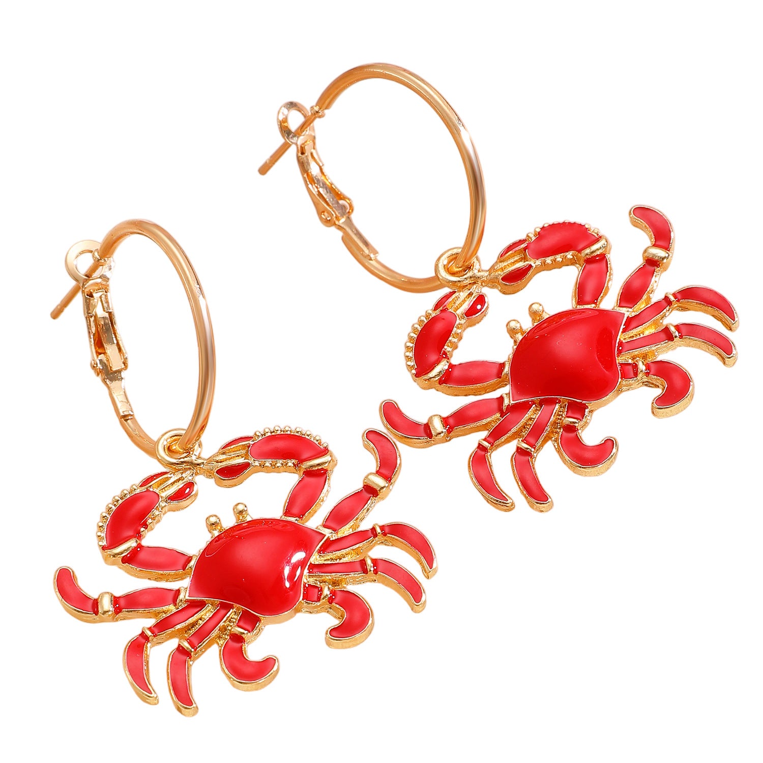 Crab Earrings For Women Made Of Zinc Alloy, Stylish And Durable Accessory