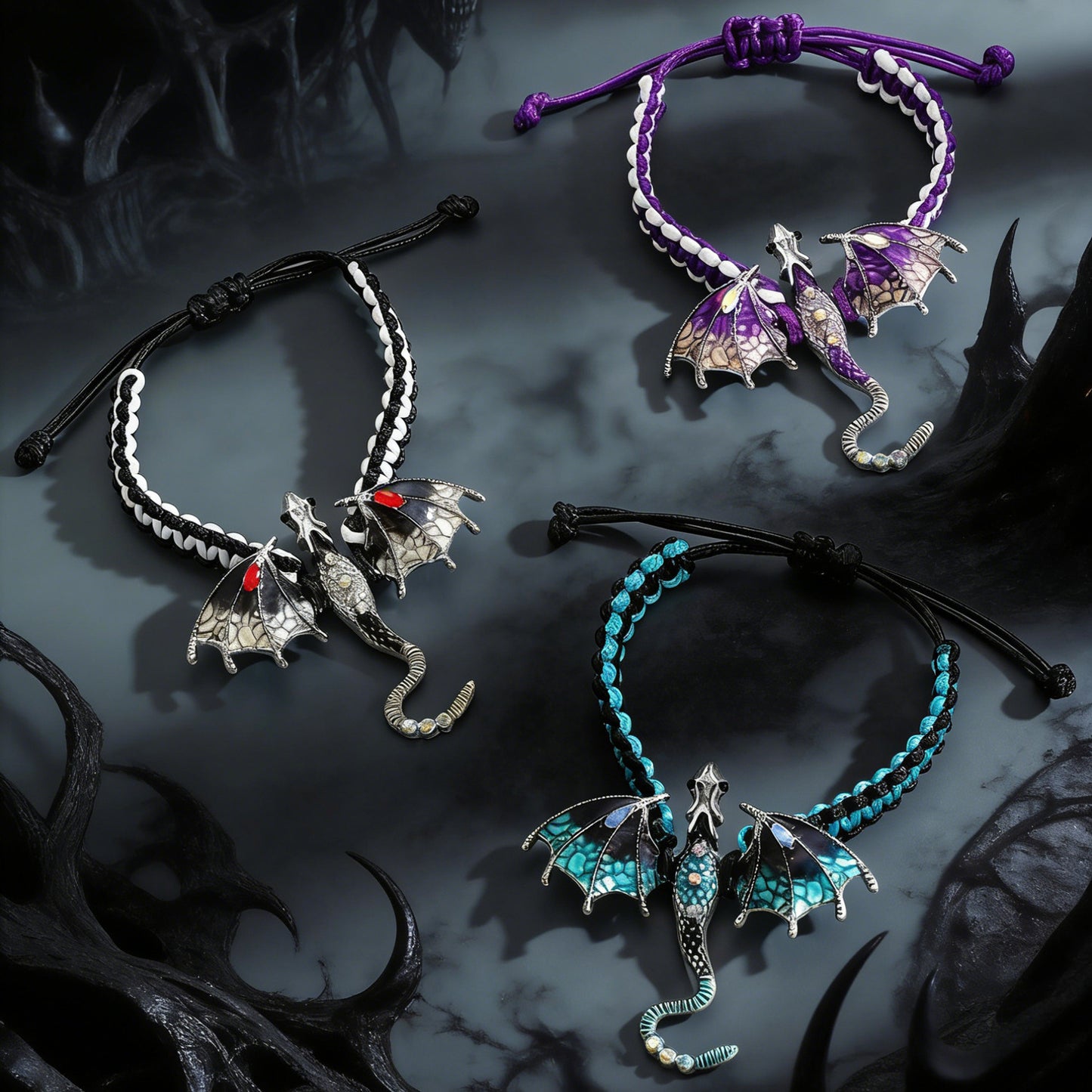 Retro Silver Dragon Bracelet Featuring Intricate Weave Craftsmanship