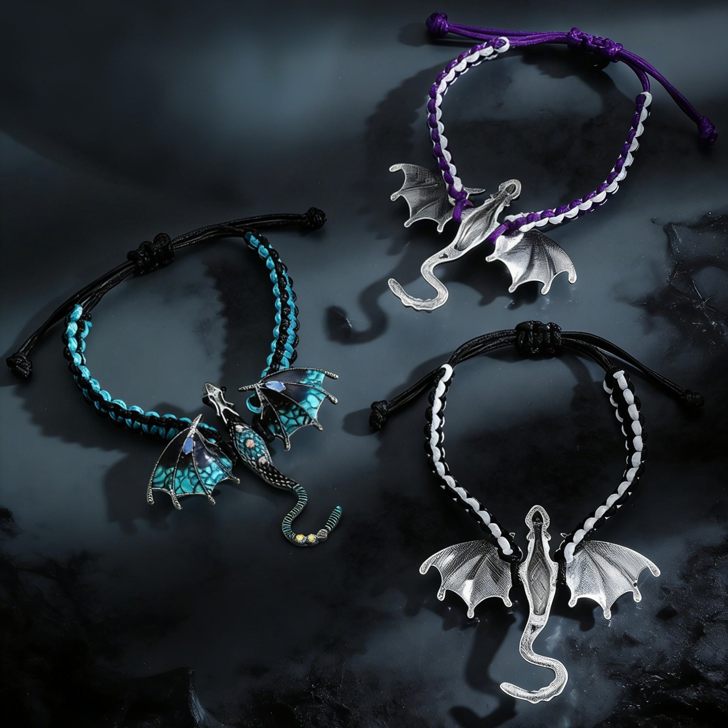 Retro Silver Dragon Bracelet Featuring Intricate Weave Craftsmanship