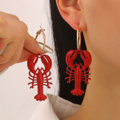 Crab Earrings For Women Made Of Zinc Alloy, Stylish And Durable Accessory