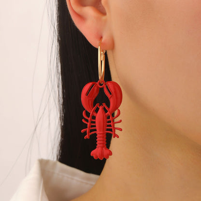 Crab Earrings For Women Made Of Zinc Alloy, Stylish And Durable Accessory