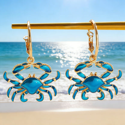 Crab Earrings For Women Made Of Zinc Alloy, Stylish And Durable Accessory