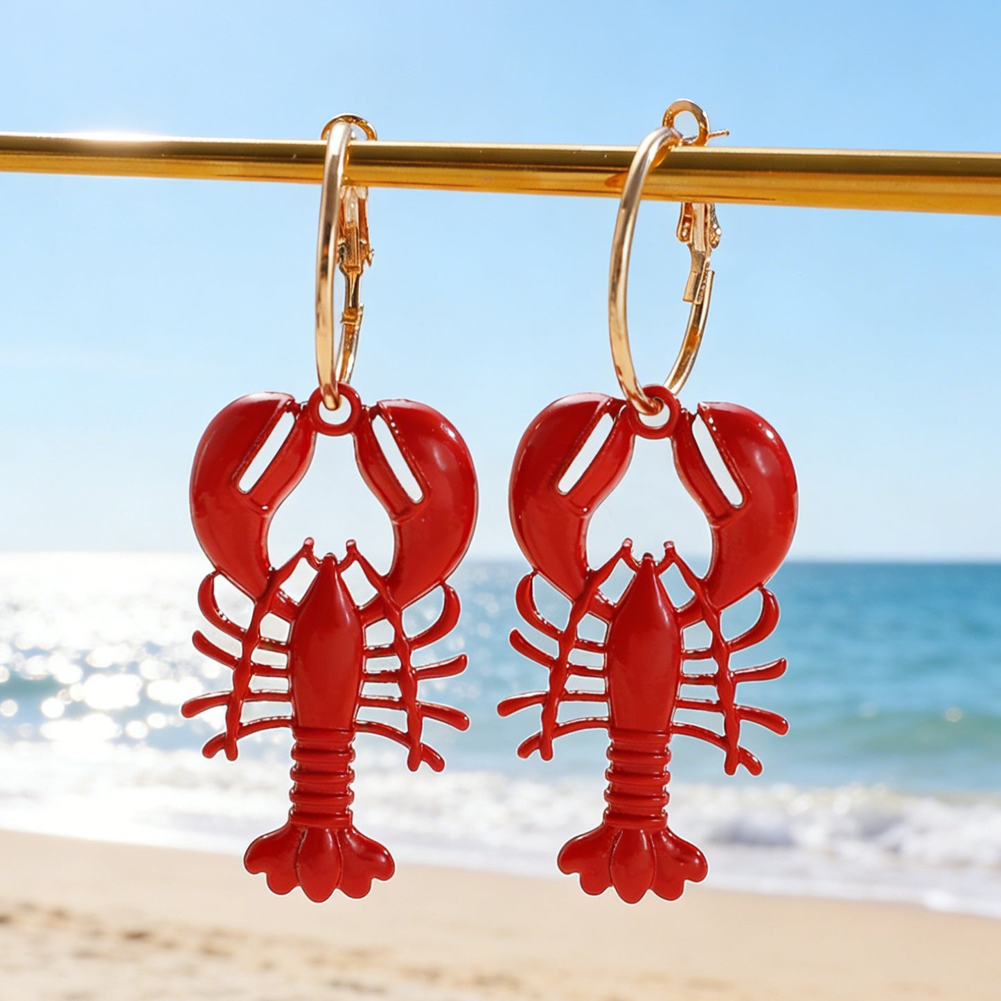 Crab Earrings For Women Made Of Zinc Alloy, Stylish And Durable Accessory