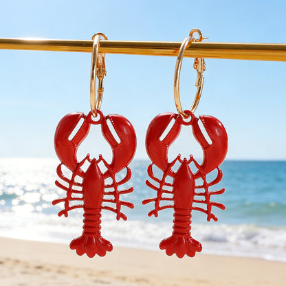 Crab Earrings For Women Made Of Zinc Alloy, Stylish And Durable Accessory