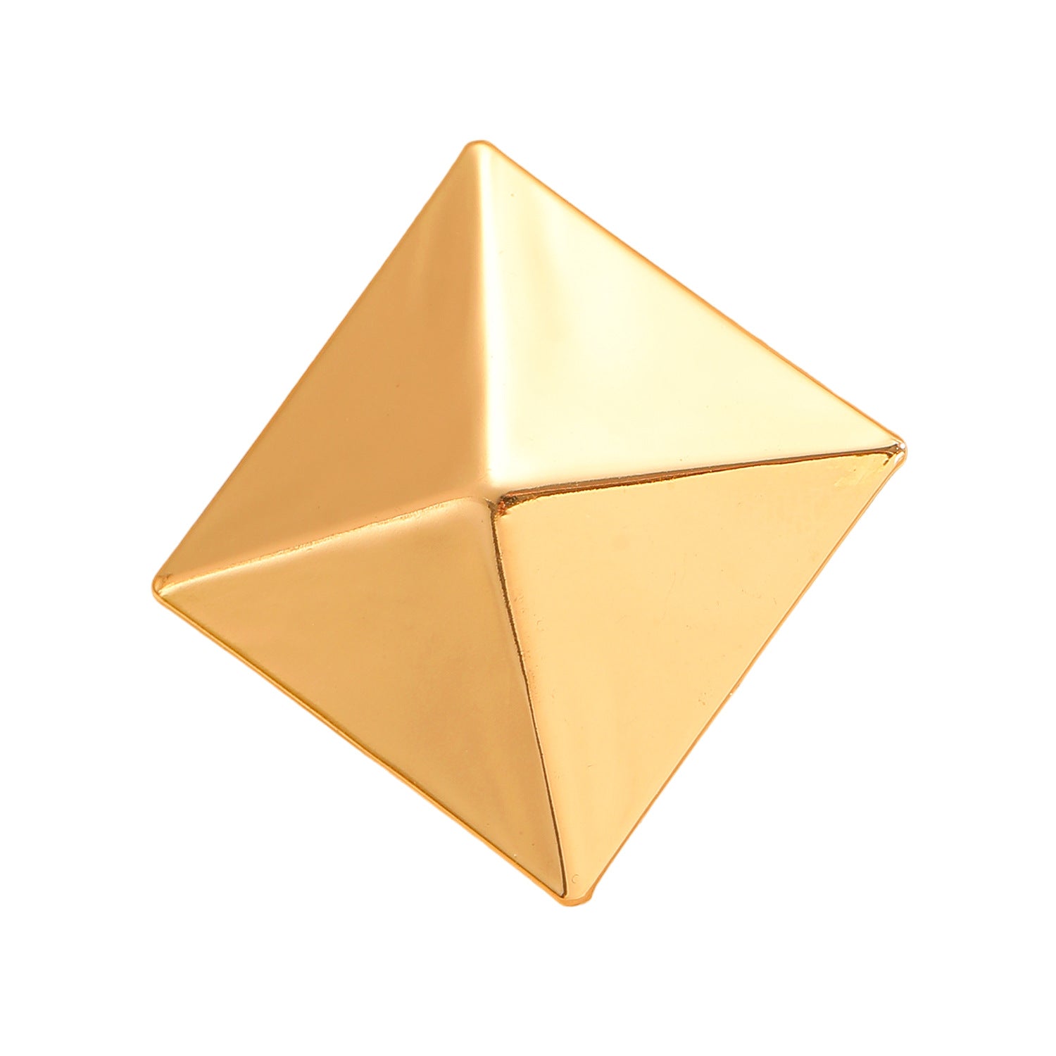 Exaggerated Golden Quadrilateral Iron Ring For Women, 1 Piece