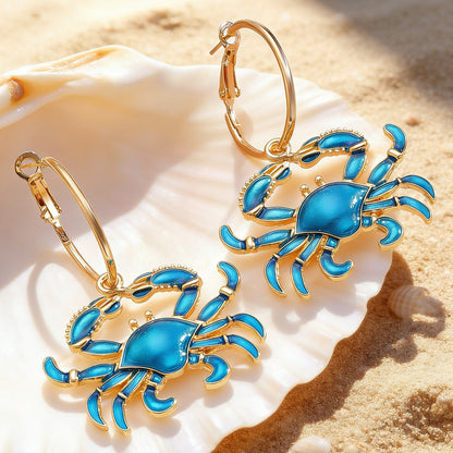Crab Earrings For Women Made Of Zinc Alloy, Stylish And Durable Accessory