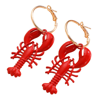 Crab Earrings For Women Made Of Zinc Alloy, Stylish And Durable Accessory