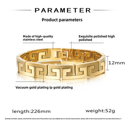 Men's Bracelet In Steel Color Featuring Durable 304 Stainless Steel Material