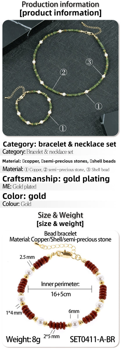 Round Copper Necklace For Elegant Style, Available In 1 Set