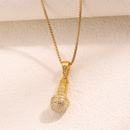 Bohemian Solid Color Necklace For Birthday Featuring 304 Stainless Steel With Zircon Inlay And Cable Chain