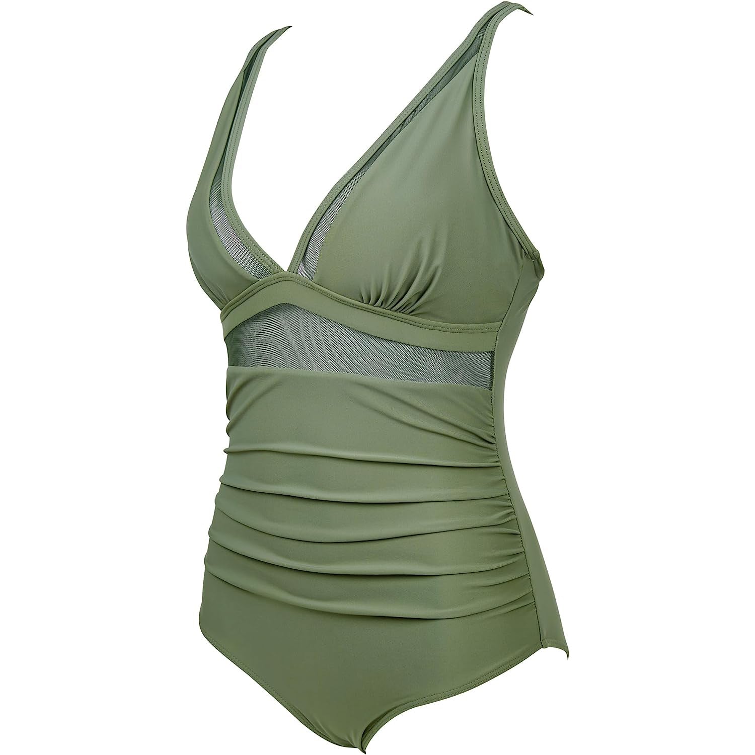 Solid Color White One-Piece Swimsuit In Nylon Fabric, Perfect For Beach Wear