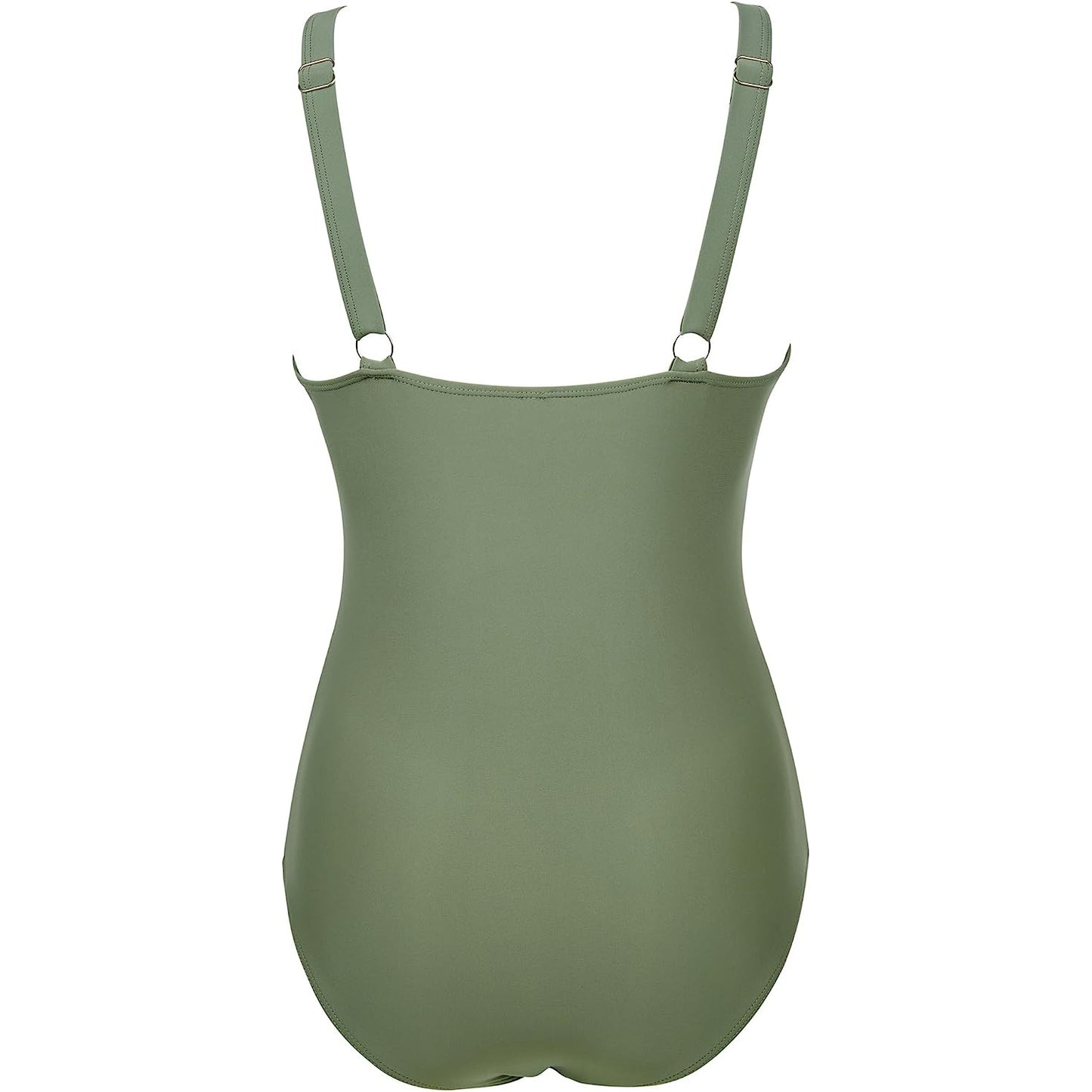 Solid Color White One-Piece Swimsuit In Nylon Fabric, Perfect For Beach Wear