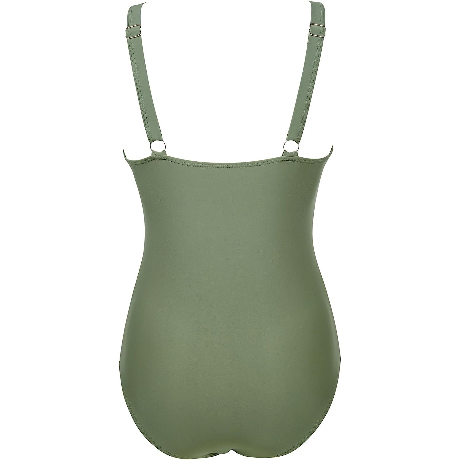 Solid Color White One-Piece Swimsuit In Nylon Fabric, Perfect For Beach Wear