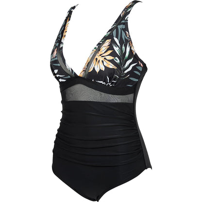 Solid Color White One-Piece Swimsuit In Nylon Fabric, Perfect For Beach Wear