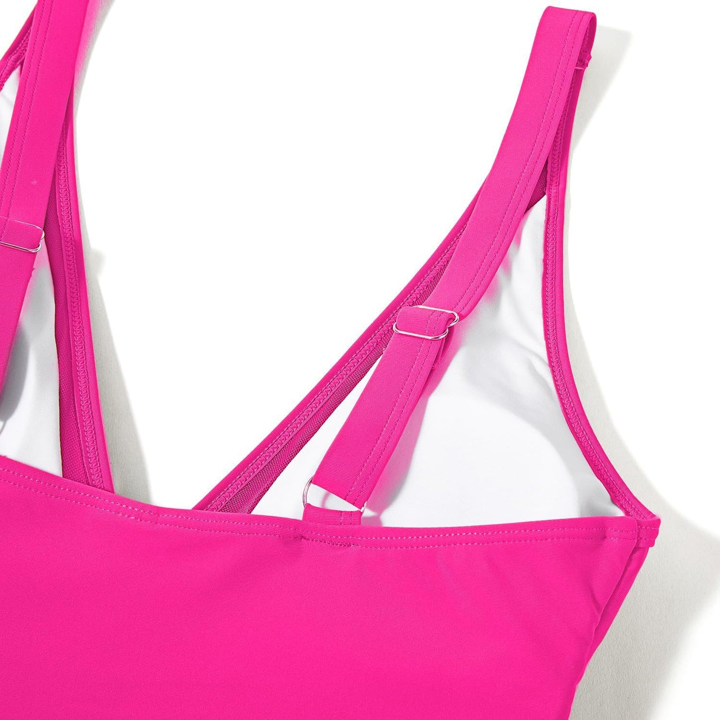 Solid Color White One-Piece Swimsuit In Nylon Fabric, Perfect For Beach Wear