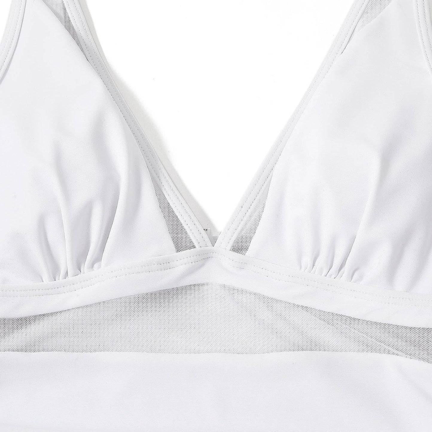 Solid Color White One-Piece Swimsuit In Nylon Fabric, Perfect For Beach Wear