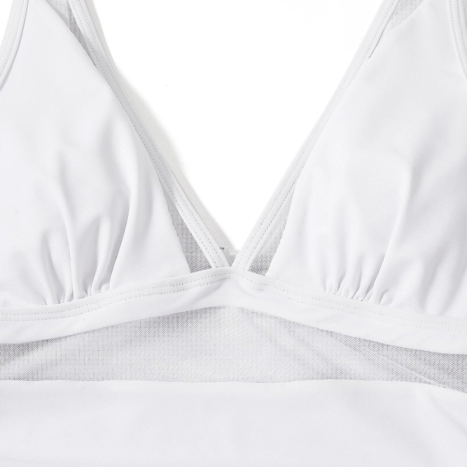 Solid Color White One-Piece Swimsuit In Nylon Fabric, Perfect For Beach Wear