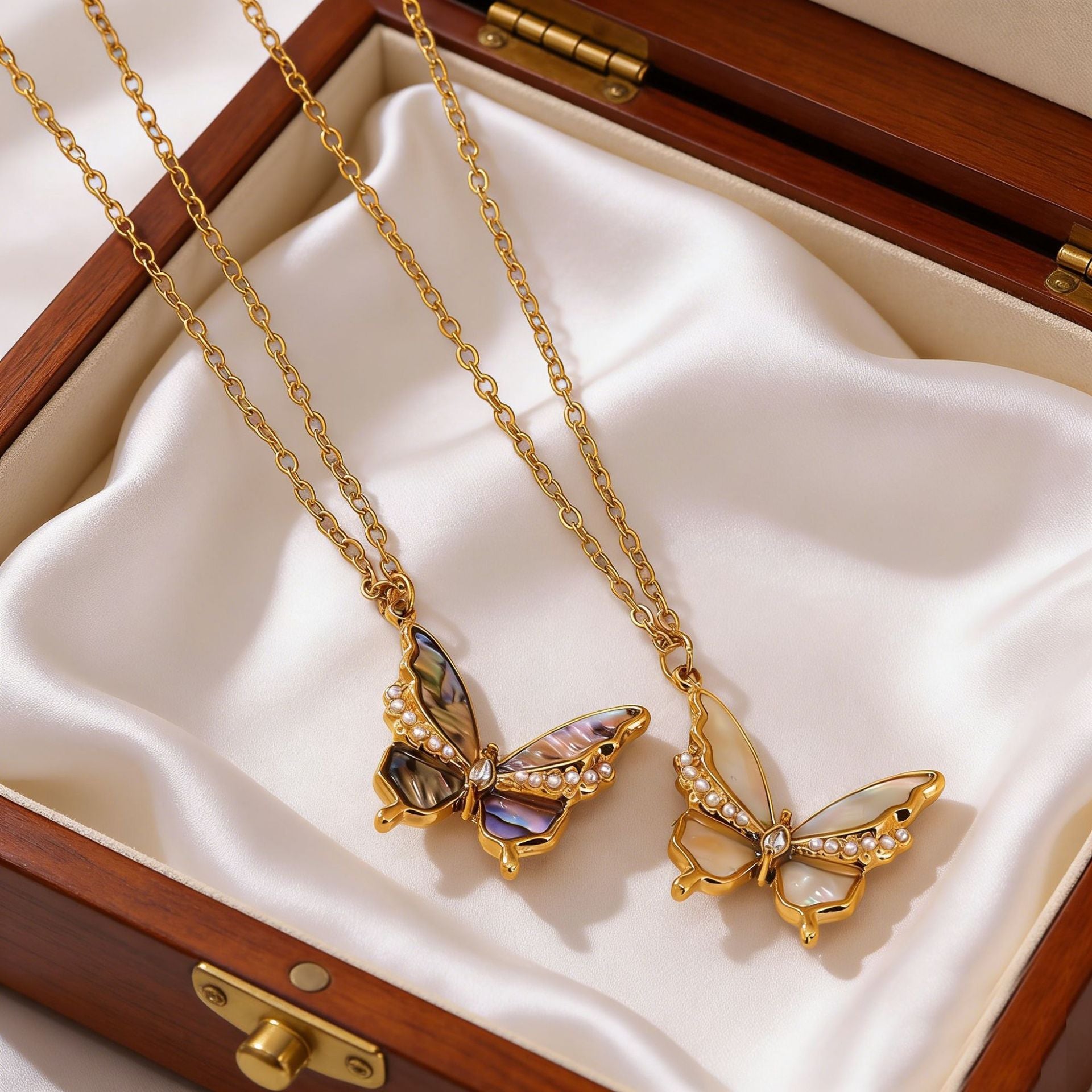 Butterfly Necklace For Women Made Of 304 Stainless Steel, Perfect For Daily Wear