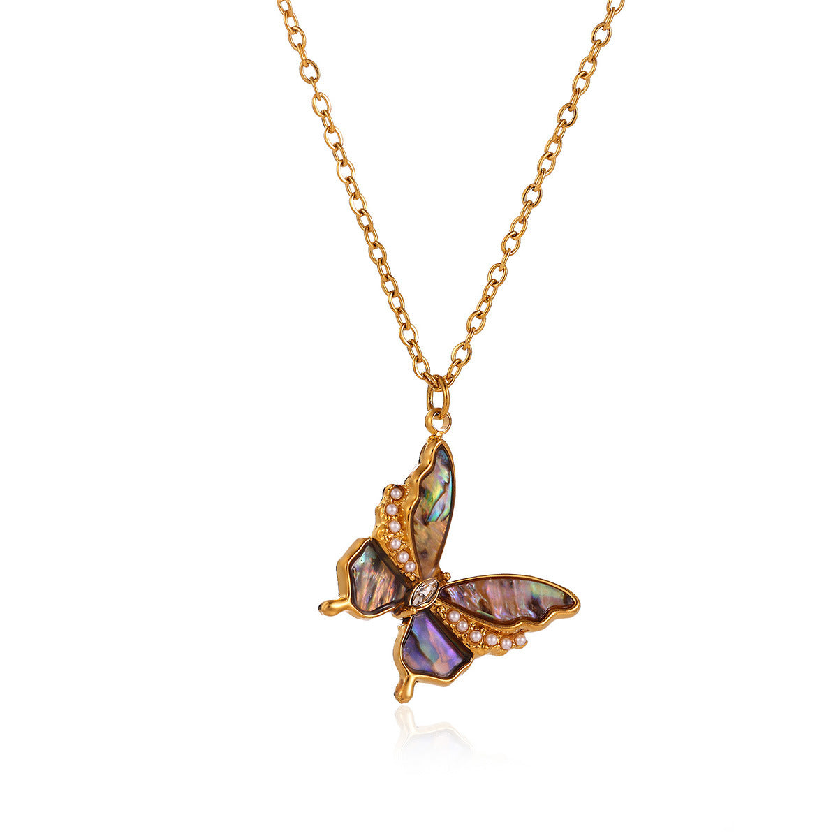 Butterfly Necklace For Women Made Of 304 Stainless Steel, Perfect For Daily Wear