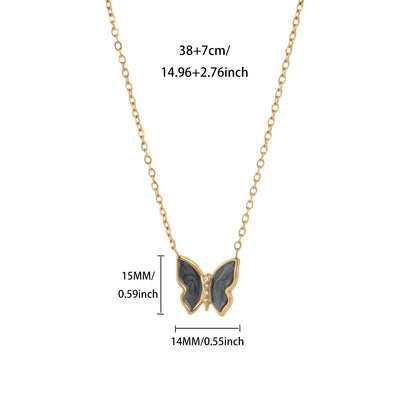 Butterfly Necklace For Women Made Of 304 Stainless Steel, Perfect For Daily Wear