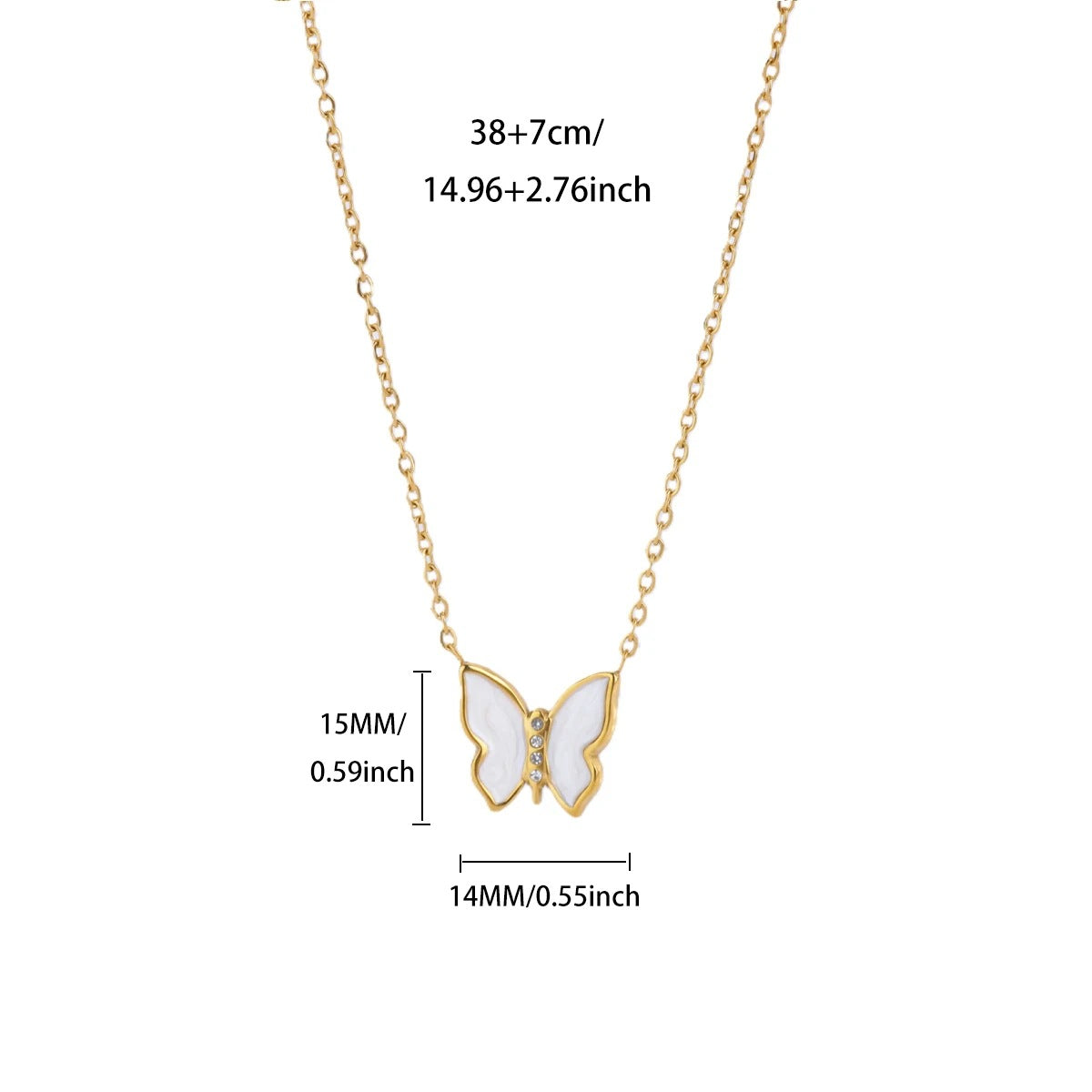 Butterfly Necklace For Women Made Of 304 Stainless Steel, Perfect For Daily Wear