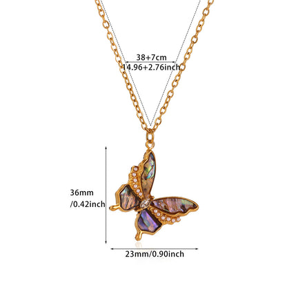 Butterfly Necklace For Women Made Of 304 Stainless Steel, Perfect For Daily Wear