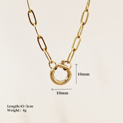 Quadrilateral Pendant Unisex Jewelry In 304 Stainless Steel With 18K Gold Plated PVD Coating And Artificial Crystal