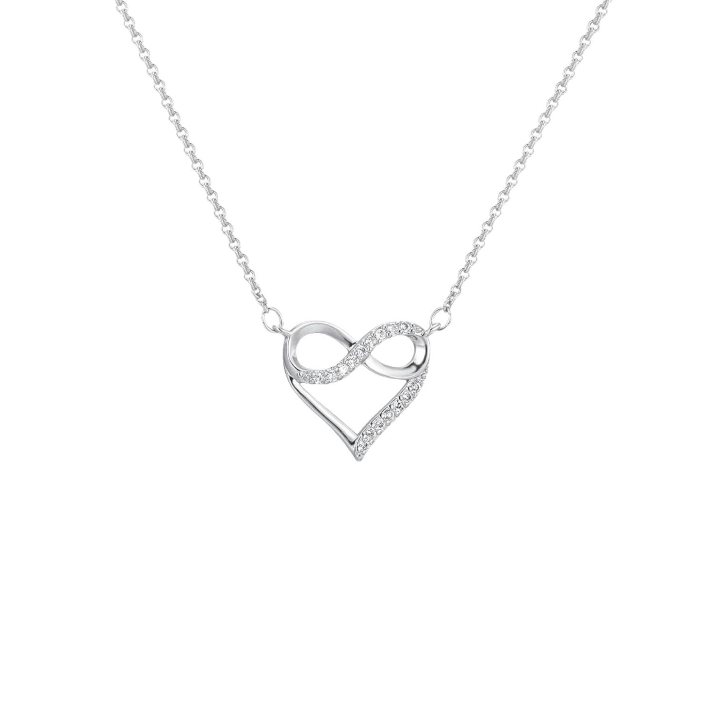 Heart Shape Necklace For Women In 925 Sterling Silver Featuring Elegant Golden Finish