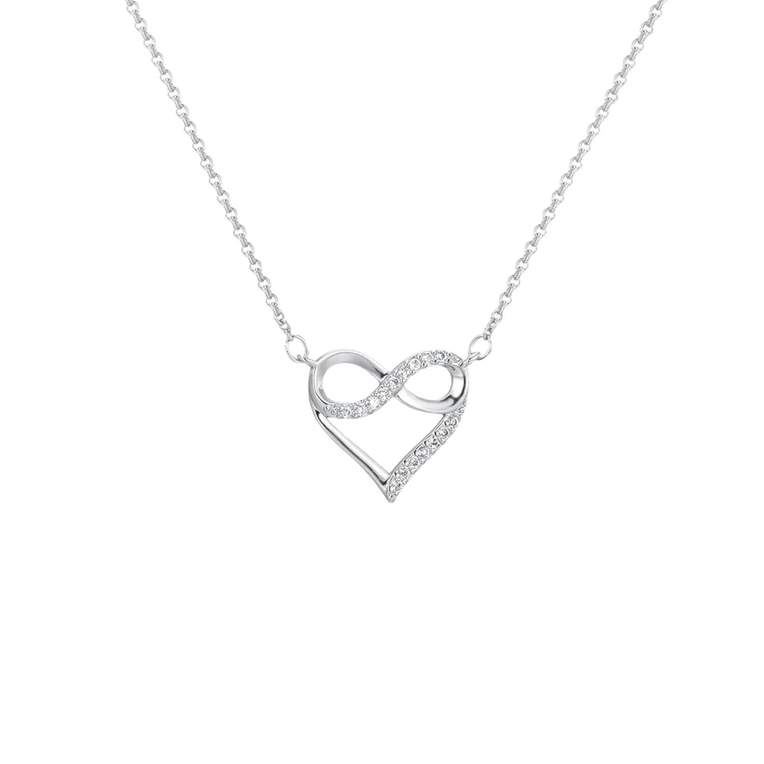 Heart Shape Necklace For Women In 925 Sterling Silver Featuring Elegant Golden Finish
