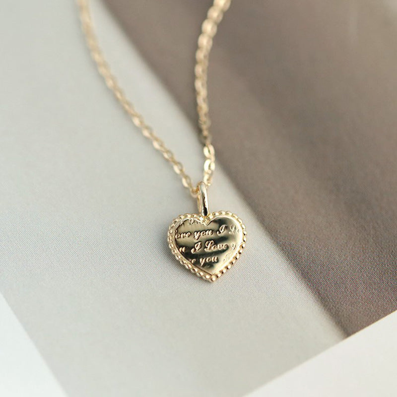 Heart Shape Necklace For Women In 925 Sterling Silver With 14K Real Gold Plated Finish, Elegant Golden Jewelry