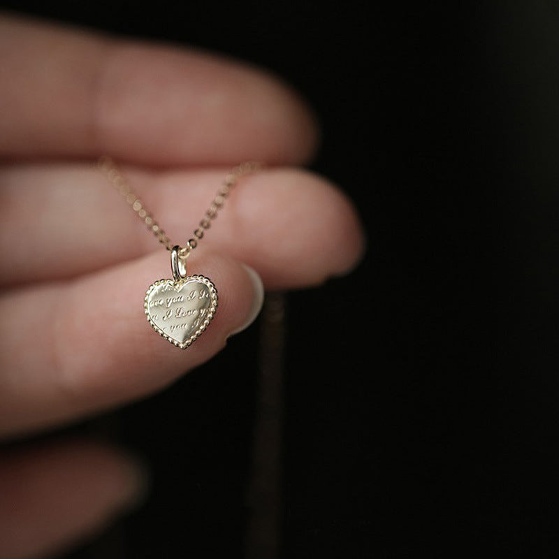 Heart Shape Necklace For Women In 925 Sterling Silver With 14K Real Gold Plated Finish, Elegant Golden Jewelry