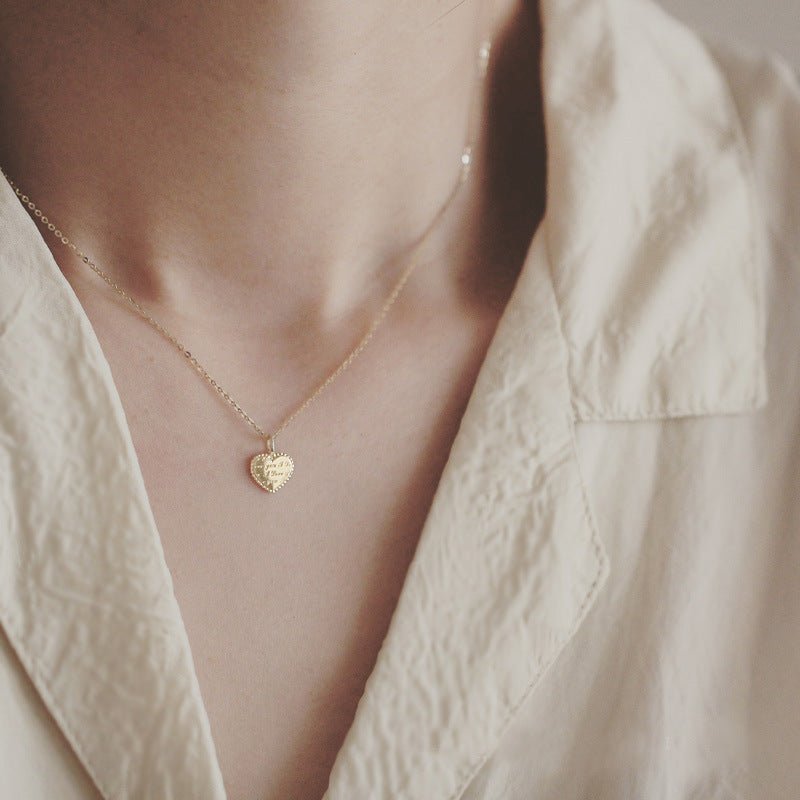 Heart Shape Necklace For Women In 925 Sterling Silver With 14K Real Gold Plated Finish, Elegant Golden Jewelry