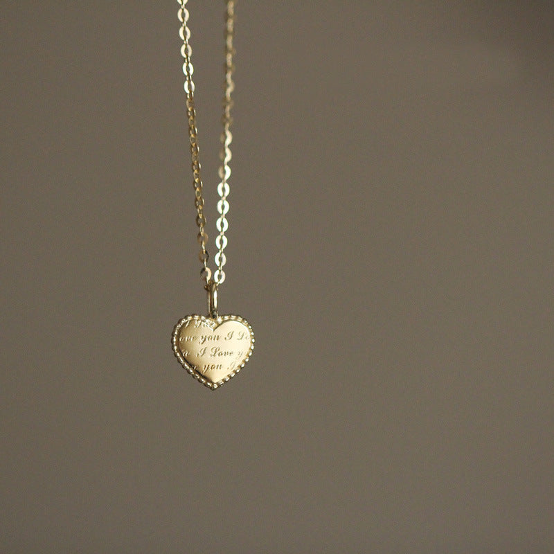 Heart Shape Necklace For Women In 925 Sterling Silver With 14K Real Gold Plated Finish, Elegant Golden Jewelry
