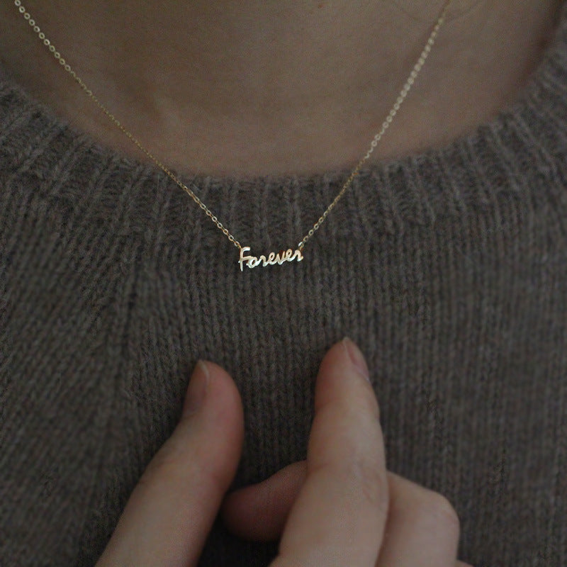 For Necklace In Golden 925 Sterling Silver