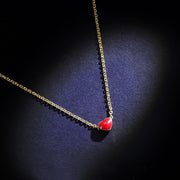 Red Heart Gold Necklace