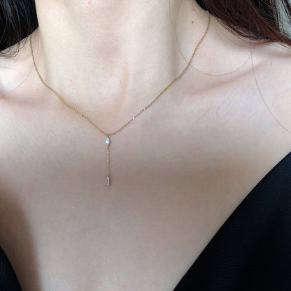 Water Droplets Necklace For Women In 925 Sterling Silver With 14K Real Gold Plated Finish, Elegant Golden Jewelry