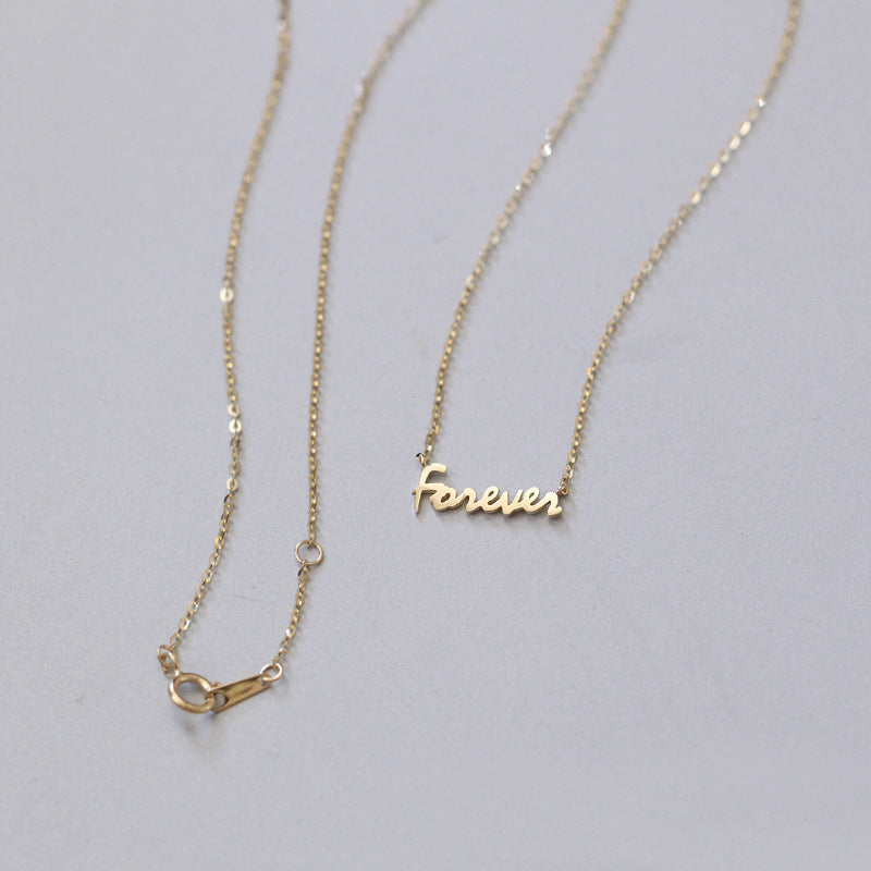 For Necklace In Golden 925 Sterling Silver