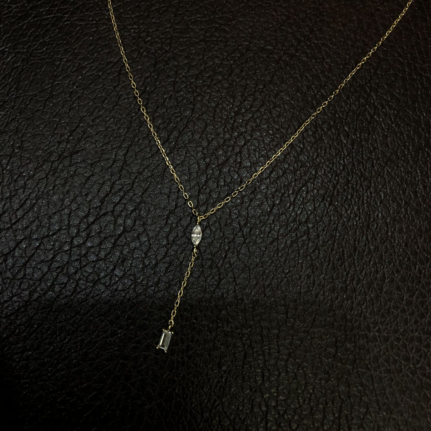 Water Droplets Necklace For Women In 925 Sterling Silver With 14K Real Gold Plated Finish, Elegant Golden Jewelry