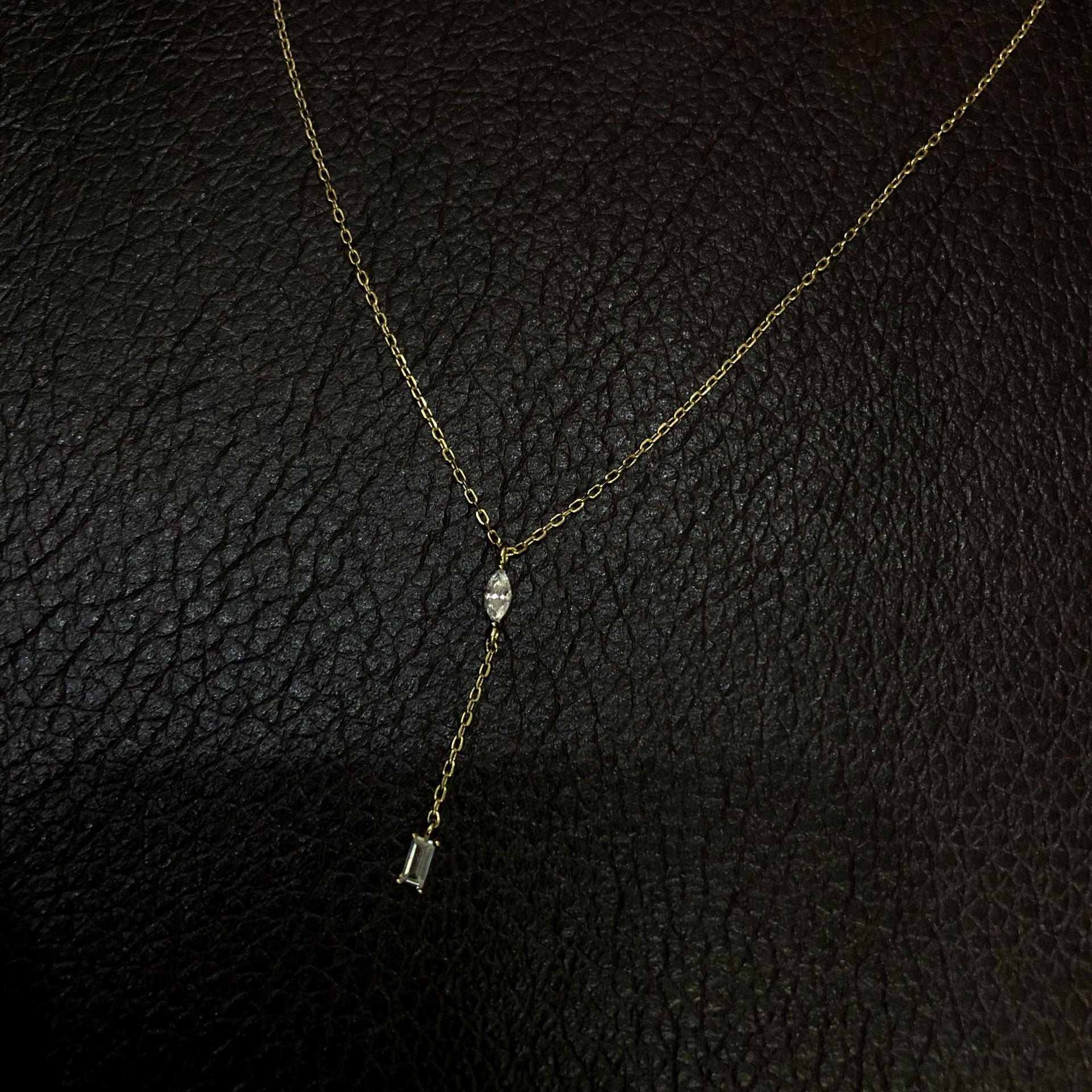 Water Droplets Necklace For Women In 925 Sterling Silver With 14K Real Gold Plated Finish, Elegant Golden Jewelry