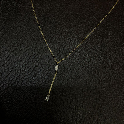 Water Droplets Necklace For Women In 925 Sterling Silver With 14K Real Gold Plated Finish, Elegant Golden Jewelry