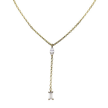 Water Droplets Necklace For Women In 925 Sterling Silver With 14K Real Gold Plated Finish, Elegant Golden Jewelry