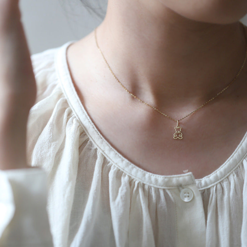 Cartoon Necklace For Kids Featuring 925 Sterling Silver Pendant In Cute Design