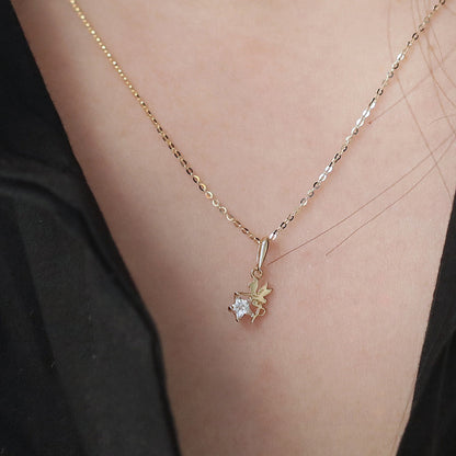 Fairy Pendant For Women In 925 Sterling Silver, Elegant And Delicate Jewelry Accessory